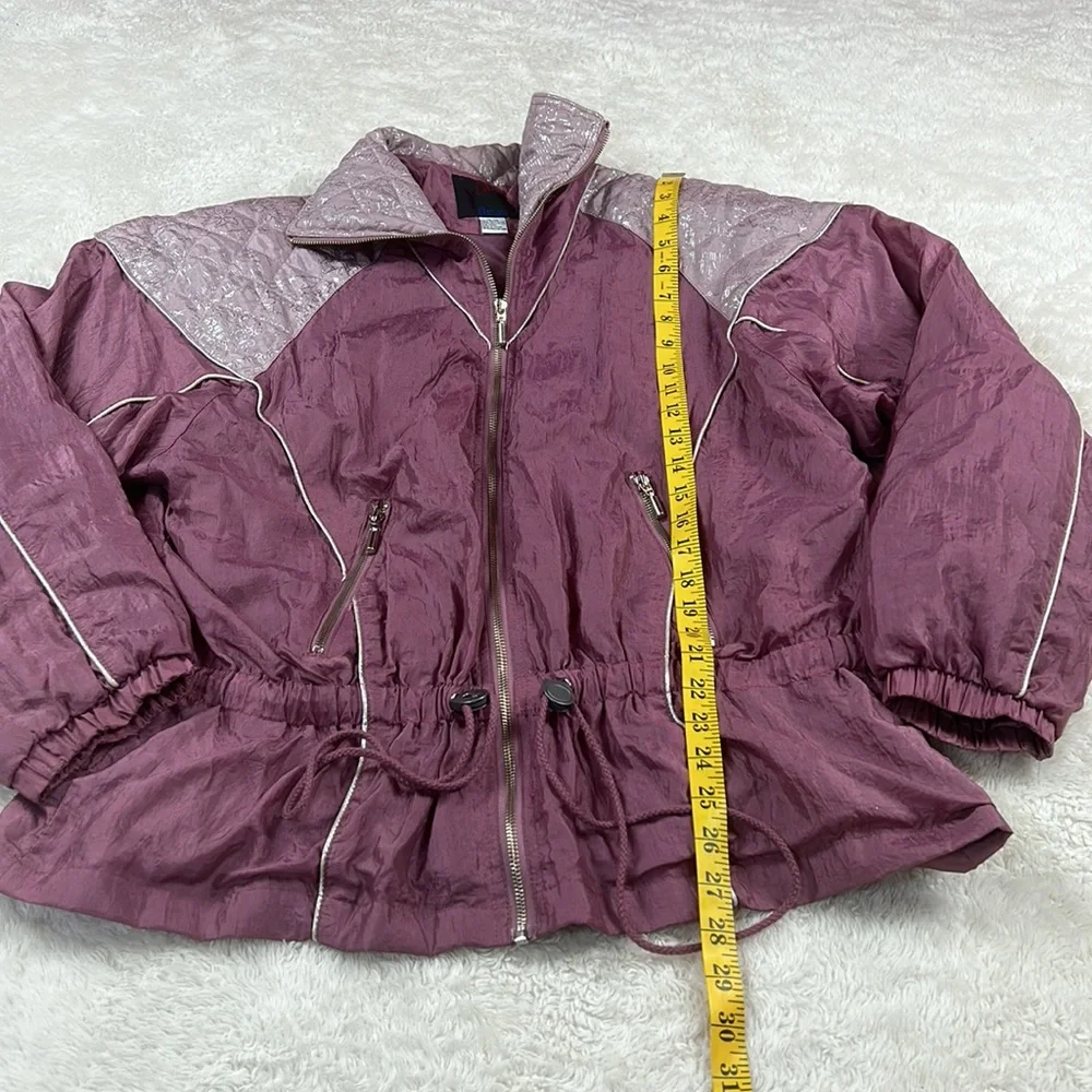 Vintage 80s 90s New York Classics pink windbreaker bomber jacket, size 14/16 - Picture 4 of 10